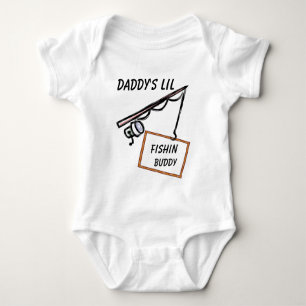 Daddy's little Fishin Buddy Baby Bodysuit