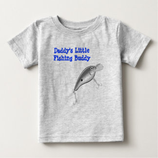 Daddys Little Fishing Buddy Lure Design Baby T-Shirt