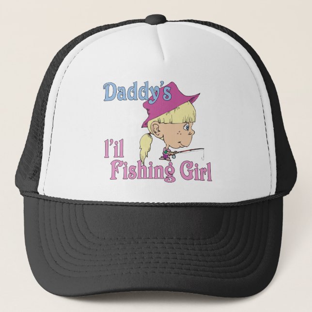 Daddy's Little Fishing Girl Trucker Hat (Front)