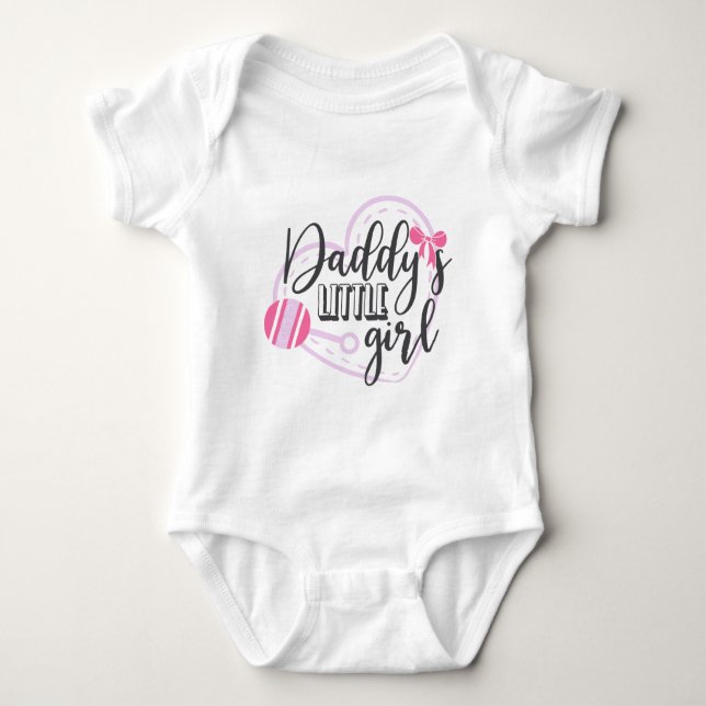 Daddy's Little Girl Baby Bodysuit (Front)