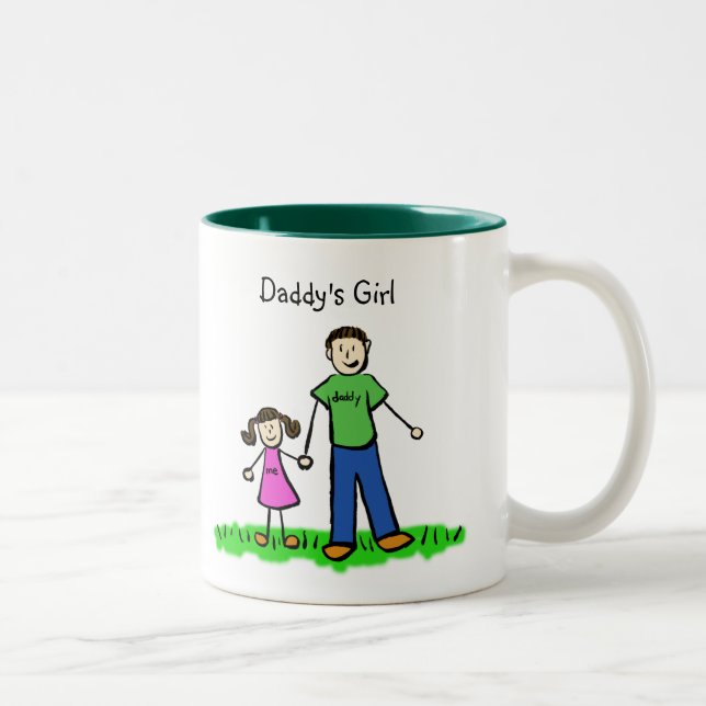 Daddy's Little Girl Brunette Mug (Customise) (Right)