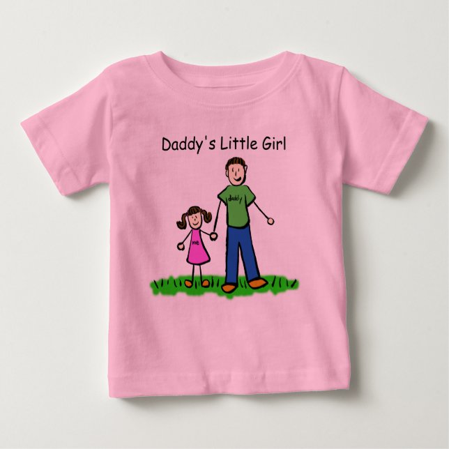 Daddy's Little Girl Drawing T-shirt (Customise) (Front)