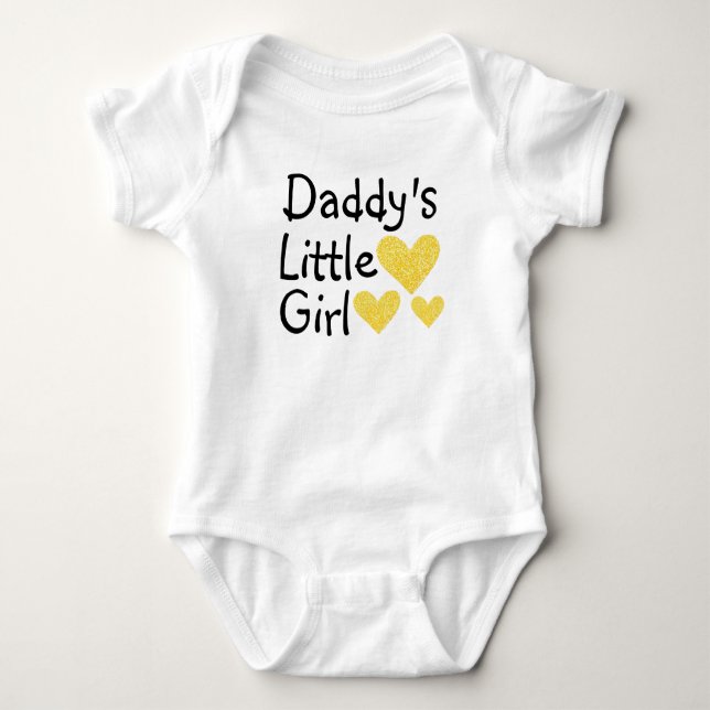 Daddy's Little Girl Infant Crawler Baby Bodysuit (Front)