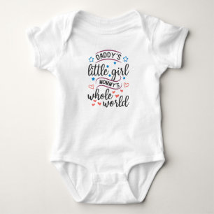 Daddy's Little Girl Mommy's Whole World Baby Bodysuit