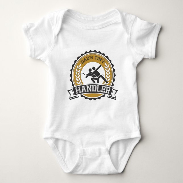 Daddy's Little Handler Baby Bodysuit (Front)