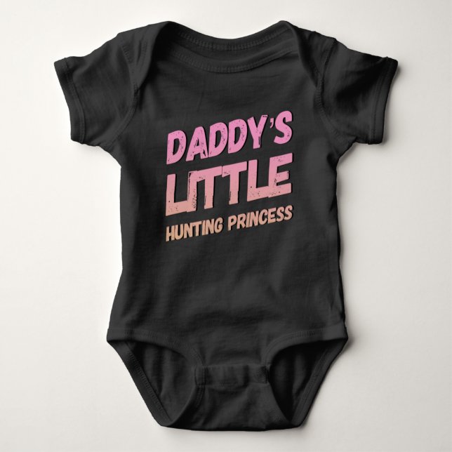 Daddy's Little Hunting Princess Baby Bodysuit (Front)