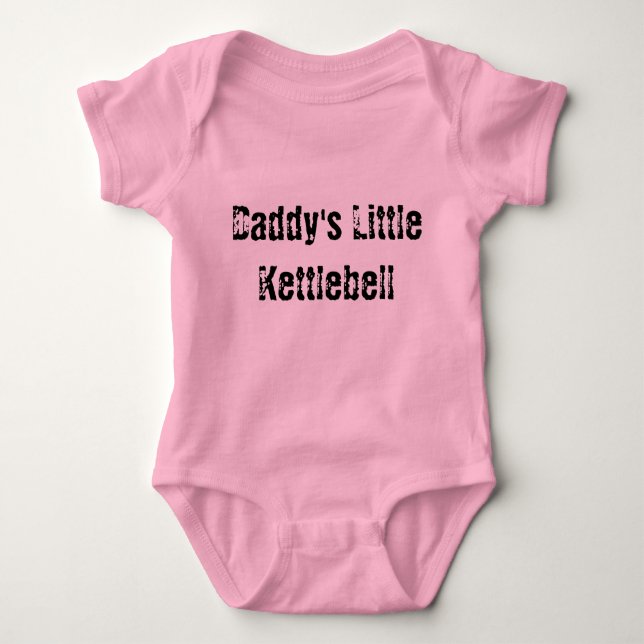 Daddy's Little Kettlebell Baby Bodysuit (Front)