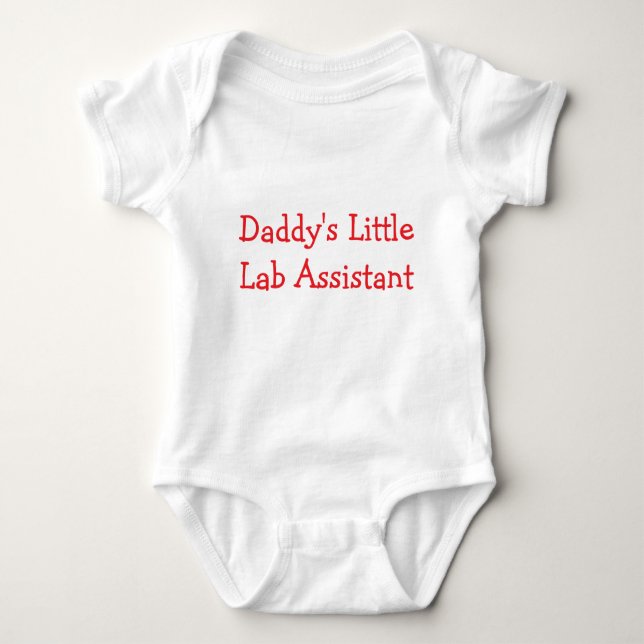 Daddy's Little Lab Assistant Baby Bodysuit (Front)