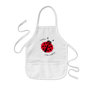 Daddy's Little Ladybug Girly Kids Cartoon Apron
