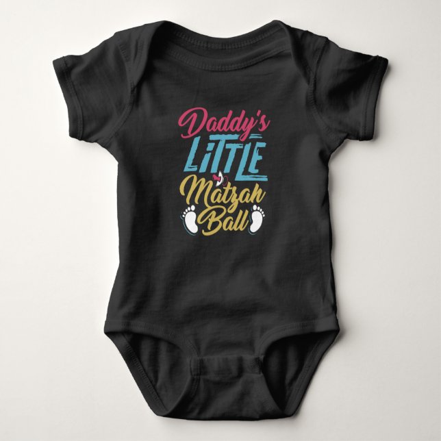 Daddy's Little Matzah Ball Baby Bodysuit (Front)