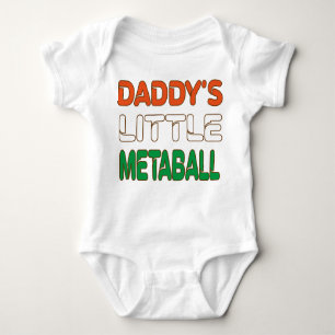 Daddy's Little Meatball Funny Italian Dad Joke  Baby Bodysuit
