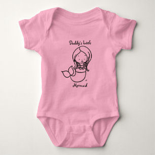 Daddy's Little Mermaid Baby Bodysuit