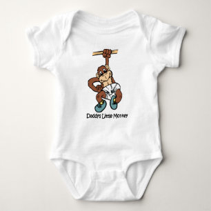 Daddy's Little Monkey Baby Bodysuit
