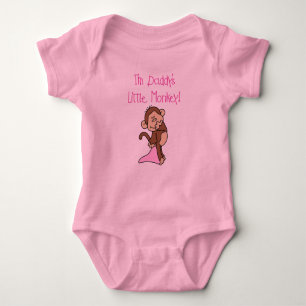 Daddy's Little Monkey Baby Bodysuit