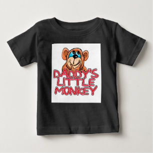 Daddy's Little Monkey Baby T-Shirt