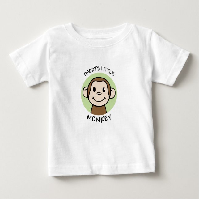 Daddy's Little Monkey Baby T-Shirt (Front)