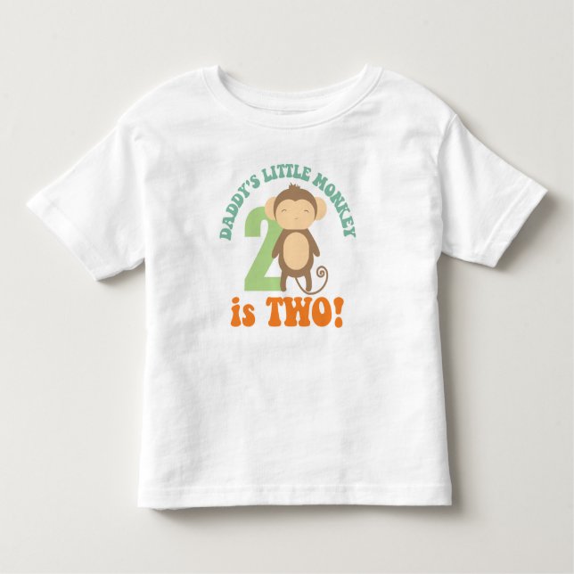 Daddy's Little Monkey Toddler T-Shirt (Front)