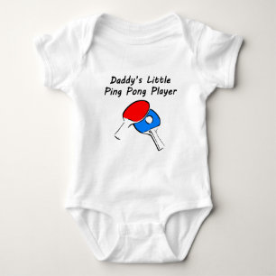Daddy's Little Ping Pong Player Baby Bodysuit