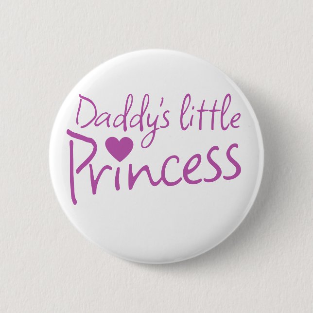 Daddys little princess 6 cm round badge (Front)