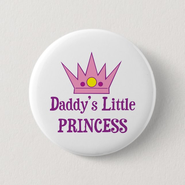 Daddys Little Princess 6 Cm Round Badge (Front)