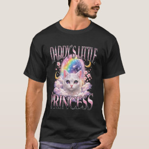 Daddy's Little Princess Cat Rainbow Bootleg T-Shirt