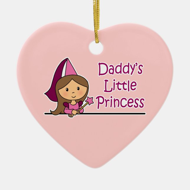 Daddy's Little Princess Ceramic Tree Decoration (Front)