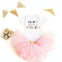 Daddy's Little Princess Custom Cute Girl Colourful