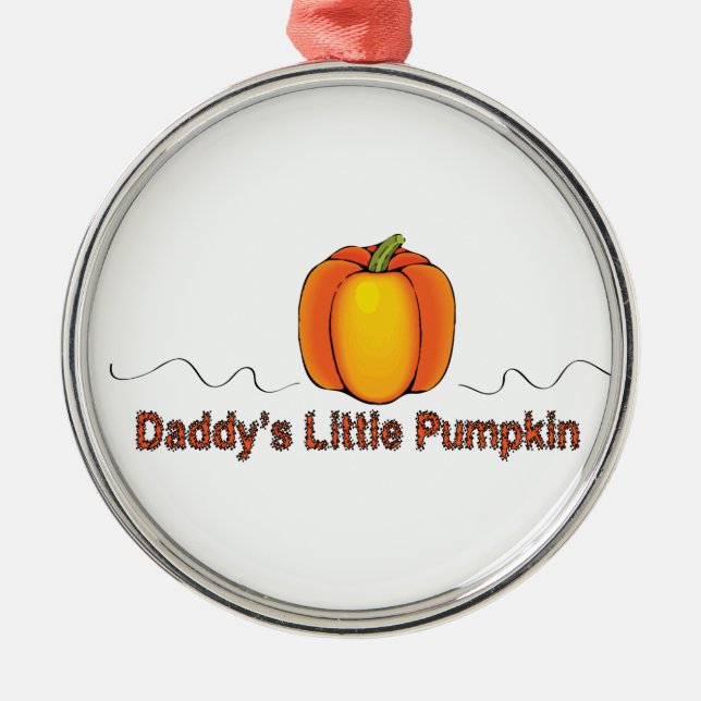 Daddy's Little Pumpkin Ornament (Front)
