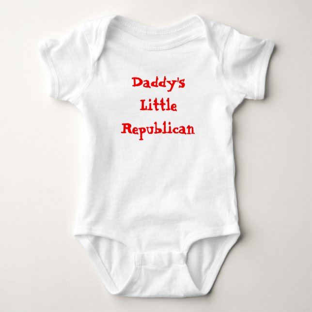 Daddy's Little Republican Baby Bodysuit (Front)