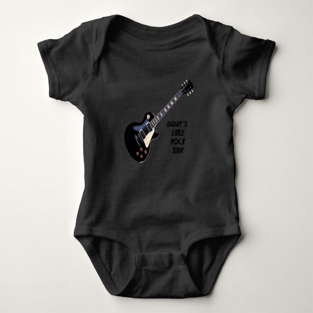 Daddy's Little Rockstar - Rock Star Baby Baby Bodysuit (Front)