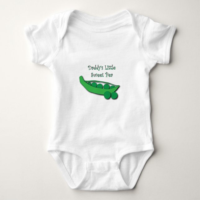 Daddy's Little Sweet Pea Baby Bodysuit (Front)