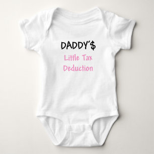Daddys Little Tax Deduction Pink Baby Bodysuit
