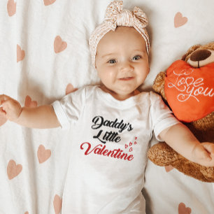 Daddy's Little Valentine Baby's First Valentine's Baby Bodysuit