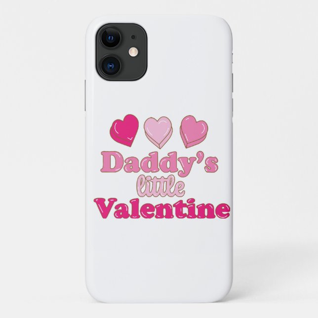 Daddy's Little Valentine design with hearts Case-Mate iPhone Case (Back)