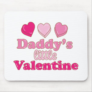 Daddy's Little Valentine design with hearts Mouse Pad