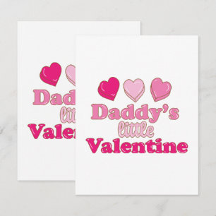 Daddy's Little Valentine design with hearts RSVP Card