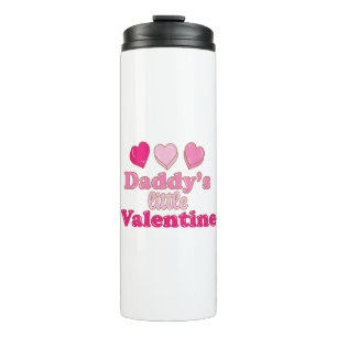 Daddy's Little Valentine design with hearts Thermal Tumbler