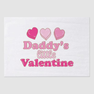 Daddy's Little Valentine design with hearts Tissue Paper