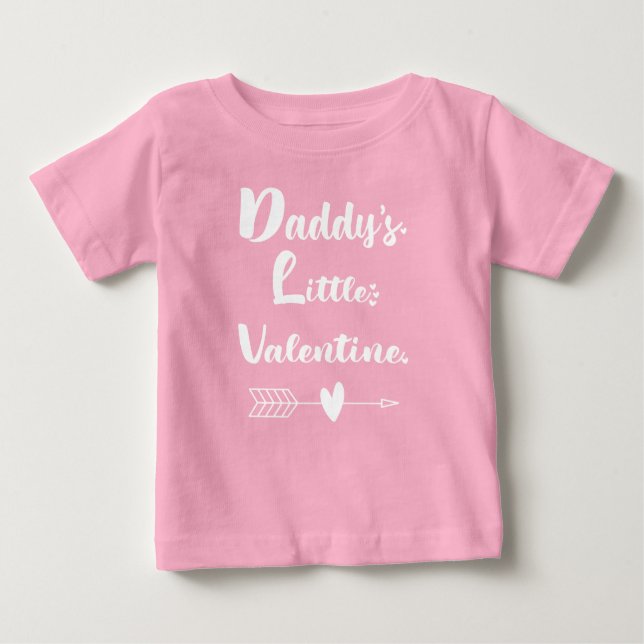 Daddy's Little Valentine, toddler boy valentine  Baby T-Shirt (Front)