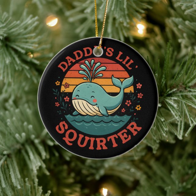 Daddys Little Whale Ceramic Ornament (Tree)