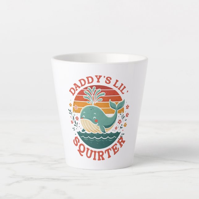 Daddys Little Whale Latte Mug (Front)