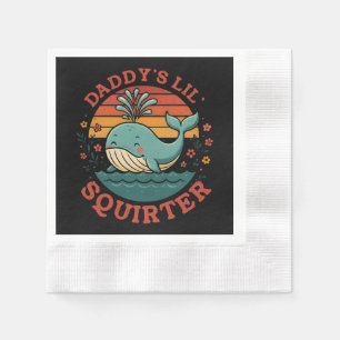 Daddys Little Whale Napkin