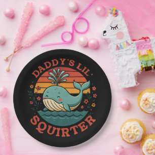 Daddys Little Whale Paper Plate