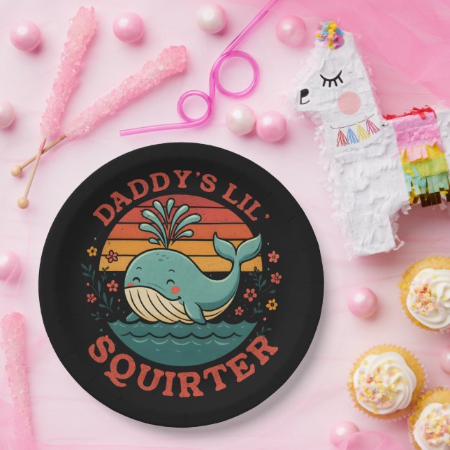 Daddys Little Whale Paper Plate (Party)