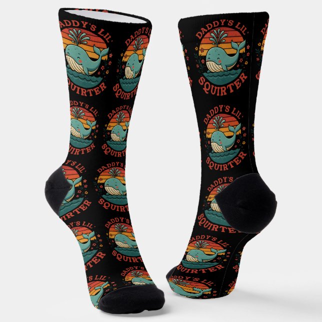 Daddys Little Whale Socks (Angled)