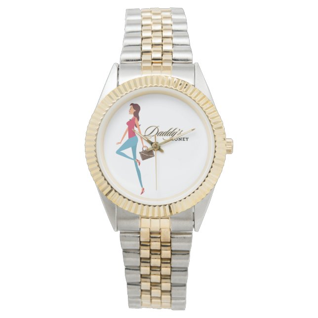 Daddy's Money, Cute & Sassy Teenage Girl, Funny Watch (Front)
