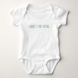 daddys par-teeing golf one piece baby bodysuit