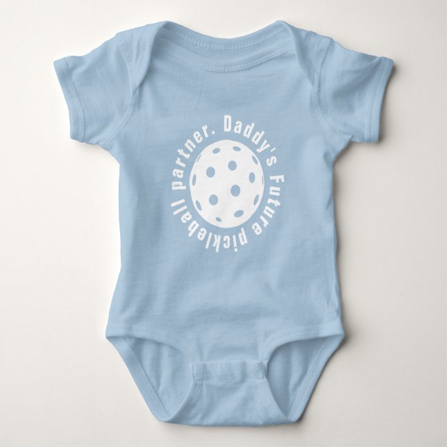Daddy's pickleball partner baby bodysuit (Front)