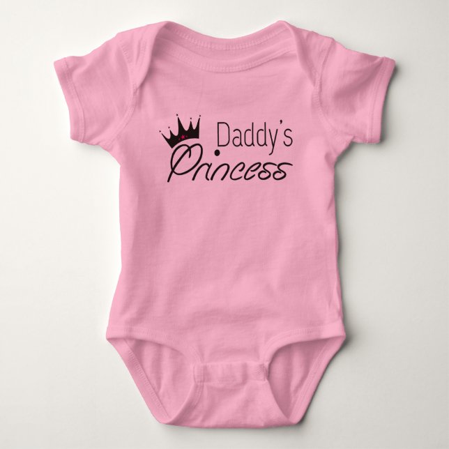 Daddy's Princess Sleepsuit Baby Bodysuit (Front)