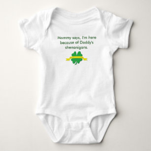 Daddy's shenanigans/Lucky to be Irish Baby Bodysuit